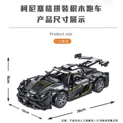 MorkModel 023022 Mork Model 023022 non  KONIÈGE MỘT-1 tỷ lệ 1:14 bộ đồ chơi xếp lắp ráp ghép mô hình  KOENIGSEGG ONE:1 Kỹ Thuật Công Nghệ Cao Mô Hình Phương Tiện 1505 khối