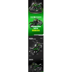 SEMBO WEKKI VIGGI 713003 non  TRANG BỊ ĐIÊN CUỒNG MÔTÔ KAWASAKI Z900 tỷ lệ 1:7 bộ đồ chơi xếp lắp ráp ghép mô hình  Kỹ Thuật Công Nghệ Cao Mô Hình Phương Tiện 872 khối