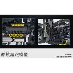 MorkModel 023022 Mork Model 023022 non  KONIÈGE MỘT-1 tỷ lệ 1:14 bộ đồ chơi xếp lắp ráp ghép mô hình  KOENIGSEGG ONE:1 Kỹ Thuật Công Nghệ Cao Mô Hình Phương Tiện 1505 khối