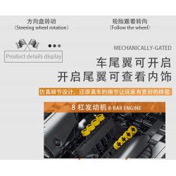 MorkModel 023022 Mork Model 023022 non  KONIÈGE MỘT-1 tỷ lệ 1:14 bộ đồ chơi xếp lắp ráp ghép mô hình  KOENIGSEGG ONE:1 Kỹ Thuật Công Nghệ Cao Mô Hình Phương Tiện 1505 khối