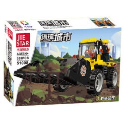 JIESTAR 51008 non  KỸ THUẬT BỐC DỠ XE TẢI bộ đồ chơi xếp lắp ráp ghép mô hình City ENGINEERING TRUCK Thành Phố 355 khối