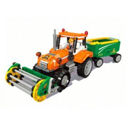 JIESTAR 51006 non  MÁY KÉO NÔNG TRẠI bộ đồ chơi xếp lắp ráp ghép mô hình City FARM TRACTOR Thành Phố 358 khối