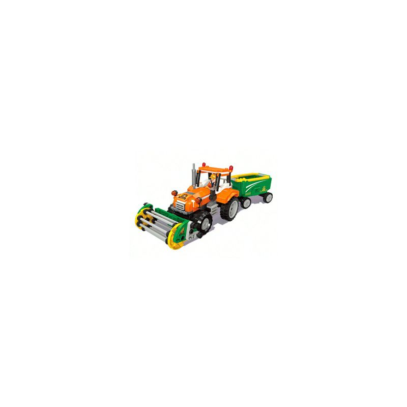 JIESTAR 51006 non  MÁY KÉO NÔNG TRẠI bộ đồ chơi xếp lắp ráp ghép mô hình City FARM TRACTOR Thành Phố 358 khối