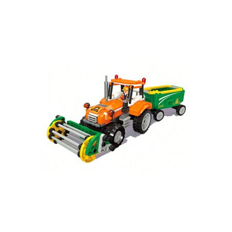 JIESTAR 51006 non  MÁY KÉO NÔNG TRẠI bộ đồ chơi xếp lắp ráp ghép mô hình City FARM TRACTOR Thành Phố 358 khối