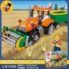 JIESTAR 51006 non  MÁY KÉO NÔNG TRẠI bộ đồ chơi xếp lắp ráp ghép mô hình City FARM TRACTOR Thành Phố 358 khối