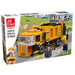 JIESTAR 51004 non  XE XANH bộ đồ chơi xếp lắp ráp ghép mô hình City ECO CAR Thành Phố 236 khối