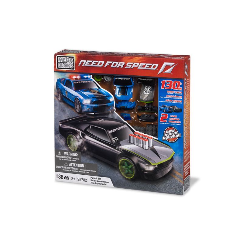 MEGA BLOKS 95782 non  HA GUC CON THU bộ đồ chơi xếp lắp ráp ghép mô hình Need For Speed NEED FOR SPEED PURSUIT SET 138 khối