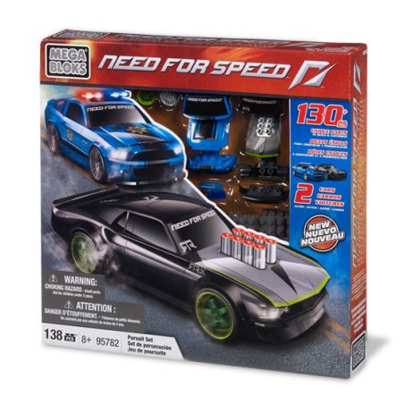MEGA BLOKS 95782 non  HA GUC CON THU bộ đồ chơi xếp lắp ráp ghép mô hình Need For Speed NEED FOR SPEED PURSUIT SET 138 khối