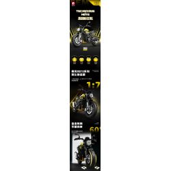 SEMBO WEKKI VIGGI 713002 non  TÍCH LŨY VŨ KHÍ TRANG BỊ XE MÁY BENA YOUSHI 500 tỷ lệ 1:7 bộ đồ chơi xếp lắp ráp ghép mô hình  Kỹ Thuật Công Nghệ Cao Mô Hình Phương Tiện 773 khối