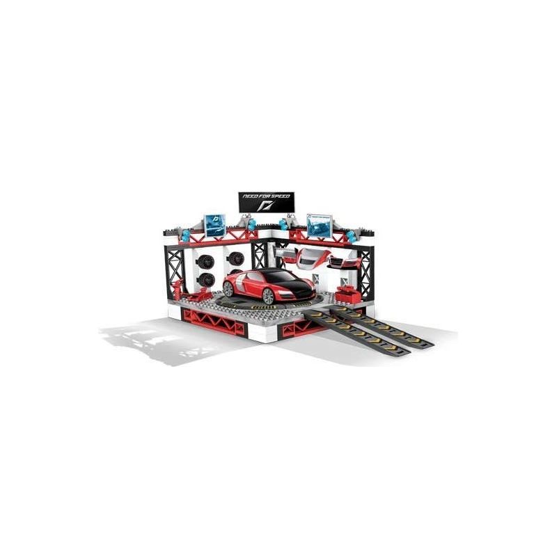 MEGA BLOKS 95720 non  NHÀ ĐỂ XE SỬA ĐỔI AUDI R8 bộ đồ chơi xếp lắp ráp ghép mô hình Need For Speed NEED FOR SPEED CUSTOM GARAGE 337 khối