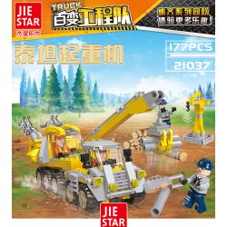 JIESTAR 21037 non  CẨU TITAN bộ đồ chơi xếp lắp ráp ghép mô hình City TRUCK Thành Phố 491 khối