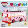 OXFORD JG3621 3621 non  XE BUÝT TRƯỜNG HỌC MÈO bộ đồ chơi xếp lắp ráp ghép mô hình Crayon Shin-Chan Cậu Bé Bút Chì 190 khối