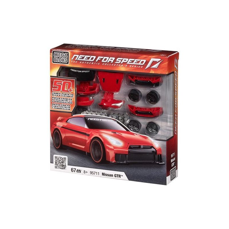 MEGA BLOKS 95711 95787 non  NISSANGTR tỷ lệ 1:38 bộ đồ chơi xếp lắp ráp ghép mô hình Need For Speed NEED FOR SPEED NISSAN GTR 67 khối