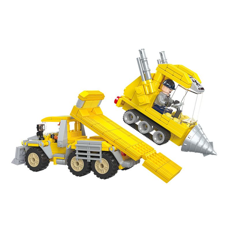 JIESTAR 21036 non  XE TẢI PHÁ HỦY bộ đồ chơi xếp lắp ráp ghép mô hình City TRUCK Thành Phố 405 khối