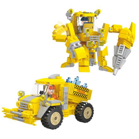 JIESTAR 21035 non  MÁY THU HOẠCH PHA LÊ bộ đồ chơi xếp lắp ráp ghép mô hình City TRUCK Thành Phố 400 khối