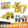 JIESTAR 21035 non  MÁY THU HOẠCH PHA LÊ bộ đồ chơi xếp lắp ráp ghép mô hình City TRUCK Thành Phố 400 khối