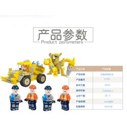 JIESTAR 21035 non  MÁY THU HOẠCH PHA LÊ bộ đồ chơi xếp lắp ráp ghép mô hình City TRUCK Thành Phố 400 khối