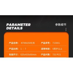 SEMBO WEKKI VIGGI 713001 non  MÁY TÍCH LŨY XE KTNN250 DUKE tỷ lệ 1:7 bộ đồ chơi xếp lắp ráp ghép mô hình  Kỹ Thuật Công Nghệ Cao Mô Hình Phương Tiện 731 khối