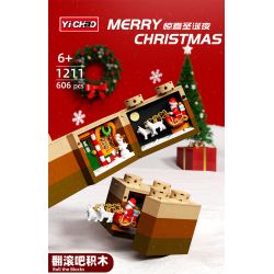 YICHAO 1211 non  ĐÊM GIÁNG SINH BẤT NGỜ bộ đồ chơi xếp lắp ráp ghép mô hình Christmas MERRY CHRISTMAS 606 khối
