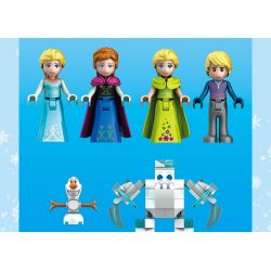 BEAUTY AND 13002 non  LÂU ĐÀI BĂNG bộ đồ chơi xếp lắp ráp ghép mô hình Frozen PRINCESS ICE CASTLE Nữ Hoàng Băng Giá 2247 khối