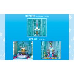 BEAUTY AND 13002 non  LÂU ĐÀI BĂNG bộ đồ chơi xếp lắp ráp ghép mô hình Frozen PRINCESS ICE CASTLE Nữ Hoàng Băng Giá 2247 khối