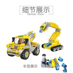 JIESTAR 21034 non  MÁY TRỘN PHA LÊ bộ đồ chơi xếp lắp ráp ghép mô hình City TRUCK Thành Phố 314 khối