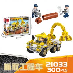 JIESTAR 21033 non  XE KỸ THUẬT THẬP THÔNG TIN bộ đồ chơi xếp lắp ráp ghép mô hình City TRUCK Thành Phố 300 khối