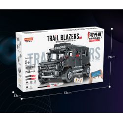 MOYU BLOCK MY88002 88002 non  TIÊN PHONG OFF-ROAD MERCEDES-BENZ UNIMOG U5000 bộ đồ chơi xếp lắp ráp ghép mô hình  TRAIL BLAZERS OFF-ROAD VEHICLE Kỹ Thuật Công Nghệ Cao Mô Hình Phương Tiện 2939 khối