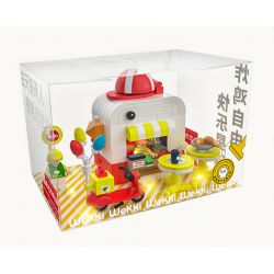 SEMBO 506044 506037 506038 506042 506041 506040 non  5 LOẠI CỬA HÀNG POP-UP BẮP RANG GIÒN THẬT KEM HÁU ĂN QUÁN HOA QUẢ XINH ĐÁ BÀO THẠCH bộ đồ chơi xếp lắp ráp ghép mô hình 459 khối