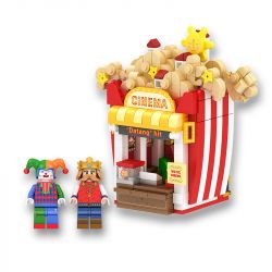 SEMBO 506044 506037 506038 506042 506041 506040 non  5 LOẠI CỬA HÀNG POP-UP BẮP RANG GIÒN THẬT KEM HÁU ĂN QUÁN HOA QUẢ XINH ĐÁ BÀO THẠCH bộ đồ chơi xếp lắp ráp ghép mô hình 459 khối