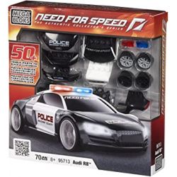 MEGA BLOKS 95713 non  AUDI R8 tỷ lệ 1:38 bộ đồ chơi xếp lắp ráp ghép mô hình Need For Speed NEED FOR SPEED AUDI R8 70 khối