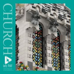 MorkModel 033006 Mork Model 033006 REBRICKABLE MOC-65557 65557 MOC65557 non  NHÀ THỜ THÀNH PHỐ THỜI TRUNG CỔ bộ đồ chơi xếp lắp ráp ghép mô hình Modular Buildings MEDIEVAL CITY CHURCH Mô Hình Nhà Cửa 4418 khối