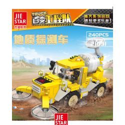 JIESTAR 21031 non  XE THĂM DÒ ĐỊA CHẤT bộ đồ chơi xếp lắp ráp ghép mô hình City TRUCK Thành Phố 240 khối
