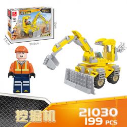 JIESTAR 21030 non  MÁY XÚC bộ đồ chơi xếp lắp ráp ghép mô hình City TRUCK Thành Phố 199 khối
