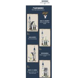 MorkModel 033006 Mork Model 033006 REBRICKABLE MOC-65557 65557 MOC65557 non  NHÀ THỜ THÀNH PHỐ THỜI TRUNG CỔ bộ đồ chơi xếp lắp ráp ghép mô hình Modular Buildings MEDIEVAL CITY CHURCH Mô Hình Nhà Cửa 4418 khối