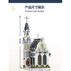 MorkModel 033006 Mork Model 033006 REBRICKABLE MOC-65557 65557 MOC65557 non  NHÀ THỜ THÀNH PHỐ THỜI TRUNG CỔ bộ đồ chơi xếp lắp ráp ghép mô hình Modular Buildings MEDIEVAL CITY CHURCH Mô Hình Nhà Cửa 4418 khối