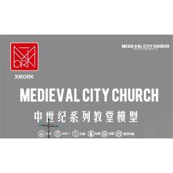 MorkModel 033006 Mork Model 033006 REBRICKABLE MOC-65557 65557 MOC65557 non  NHÀ THỜ THÀNH PHỐ THỜI TRUNG CỔ bộ đồ chơi xếp lắp ráp ghép mô hình Modular Buildings MEDIEVAL CITY CHURCH Mô Hình Nhà Cửa 4418 khối