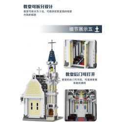 MorkModel 033006 Mork Model 033006 REBRICKABLE MOC-65557 65557 MOC65557 non  NHÀ THỜ THÀNH PHỐ THỜI TRUNG CỔ bộ đồ chơi xếp lắp ráp ghép mô hình Modular Buildings MEDIEVAL CITY CHURCH Mô Hình Nhà Cửa 4418 khối