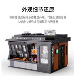 CADA DOUBLEE C66005 66005 non  TIỆM CÀ PHÊ bộ đồ chơi xếp lắp ráp ghép mô hình Modular Buildings Mô Hình Nhà Cửa 768 khối