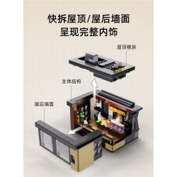 CADA DOUBLEE C66005 66005 non  TIỆM CÀ PHÊ bộ đồ chơi xếp lắp ráp ghép mô hình Modular Buildings Mô Hình Nhà Cửa 768 khối