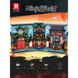 REOBRIX 66029 non  GIÁ SÁCH CHẾ ĐỘ XEM PHỐ NINJA WORLD bộ đồ chơi xếp lắp ráp ghép mô hình Modular Buildings Mô Hình Nhà Cửa 3086 khối