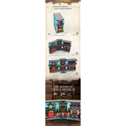 REOBRIX 66029 non  GIÁ SÁCH CHẾ ĐỘ XEM PHỐ NINJA WORLD bộ đồ chơi xếp lắp ráp ghép mô hình Modular Buildings Mô Hình Nhà Cửa 3086 khối
