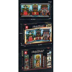 REOBRIX 66029 non  GIÁ SÁCH CHẾ ĐỘ XEM PHỐ NINJA WORLD bộ đồ chơi xếp lắp ráp ghép mô hình Modular Buildings Mô Hình Nhà Cửa 3086 khối