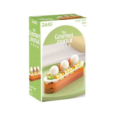 JAKI JK5628 5628 non  CHUA CAY bộ đồ chơi xếp lắp ráp ghép mô hình THE GOURMET JOURNAL FRUIT TART