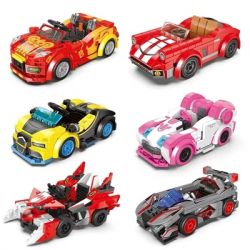 XINGBAO XB non  XE ĐUA MOON SHADOW CABRIOLET SPYDER REGAL DI CHIRON ROSE MARSHMALLOW CRIMSON TIP KAGUYA METEOR bộ đồ chơi xếp lắp ráp ghép mô hình Crazy Racing Đua Xe Điên Loạn 865 khối