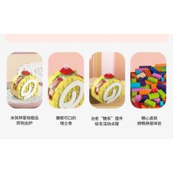 JAKI JK5627 5627 non  TRỨNG CUỘN THỤY SĨ bộ đồ chơi xếp lắp ráp ghép mô hình THE GOURMET JOURNAL SWISS ROLL