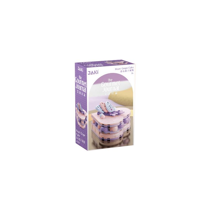 JAKI JK5626 5626 non  BÁNH NHO KHÔ TÌNH YÊU bộ đồ chơi xếp lắp ráp ghép mô hình HEART GRAPE CAKE