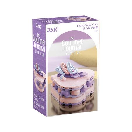 JAKI JK5626 5626 non  BÁNH NHO KHÔ TÌNH YÊU bộ đồ chơi xếp lắp ráp ghép mô hình HEART GRAPE CAKE