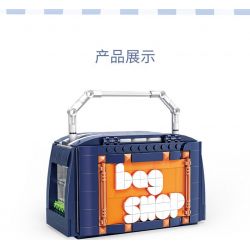 ZHEGAO 00316 non  CỬA HÀNG CẢNH ĐƯỜNG PHỐ bộ đồ chơi xếp lắp ráp ghép mô hình BAG SHOP 378 khối