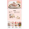 JAKI JK5622 5622 non  BÁNH TRANG TRÍ bộ đồ chơi xếp lắp ráp ghép mô hình THE GOURMET JOURNAL FLOWER CAKE